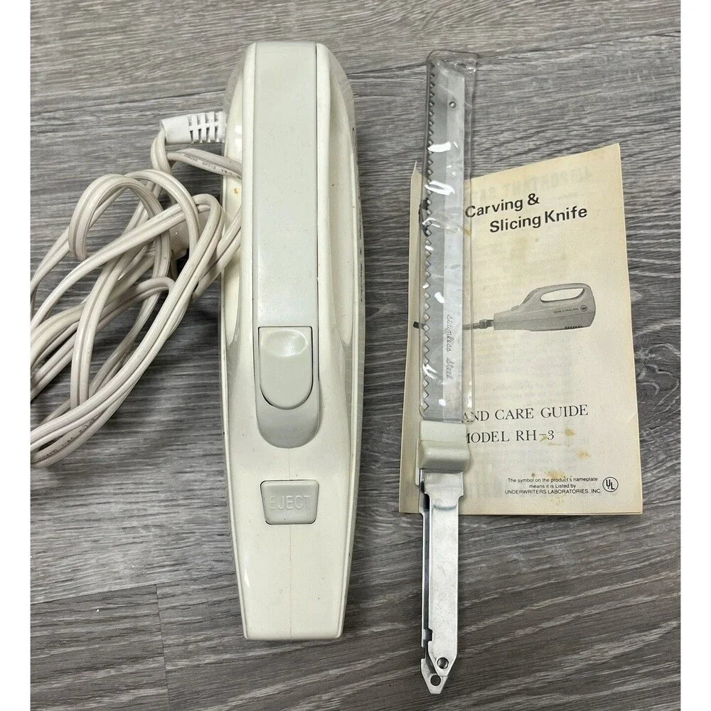 Vintage Woolworth Electric Carving Knife Stainless Steel 2‎ Blades Original Box